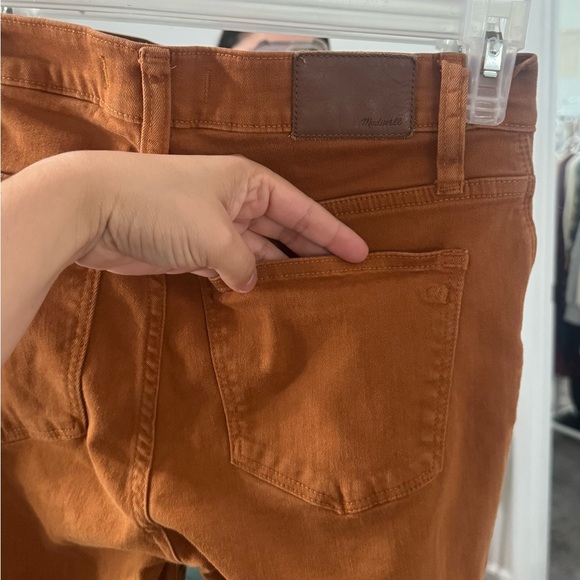 Madewell 9" Mid-Rise Button-fly Skinny Jeans (Burnt Orange/Sienna) - Picture 5 of 7